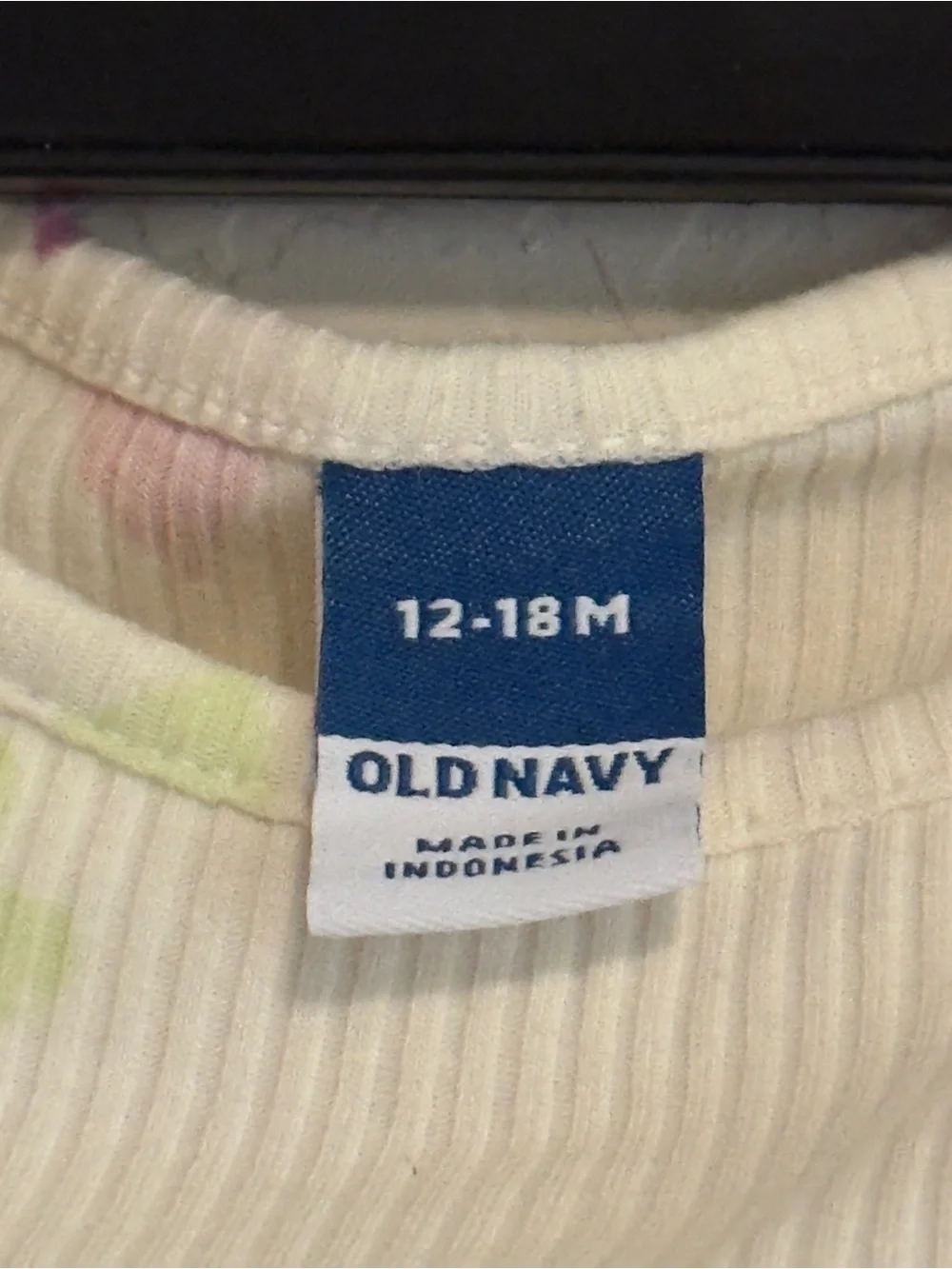 Old Navy Cream Knit Dress with Multicolor Heart Print